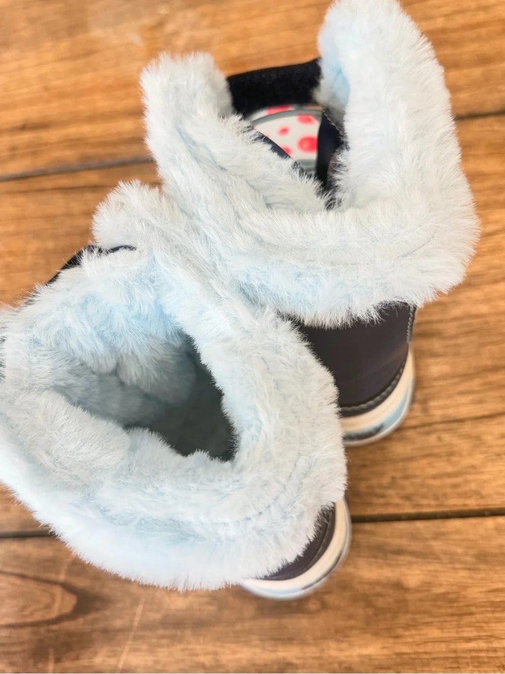 Bluey Toddler Kids Winter Boots with Faux Fur Trim size 9
